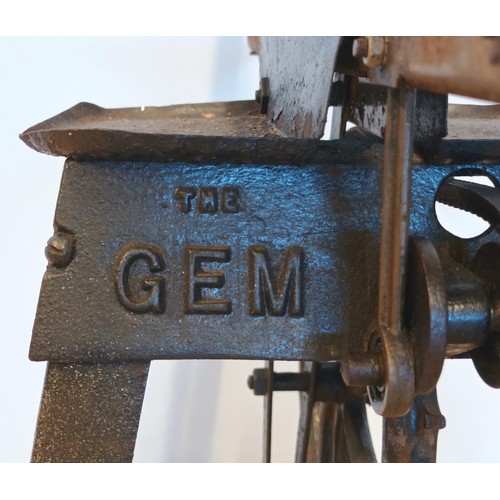 201 - A Hobbies 'The Gem' treadle fretsaw / scroll saw, c.1940s, 60cm x 84cm