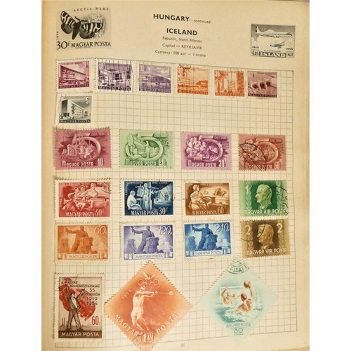 252 - The Ideal Postage stamp album, with The Swiftsure expanding stamp album, together with a collection ... 