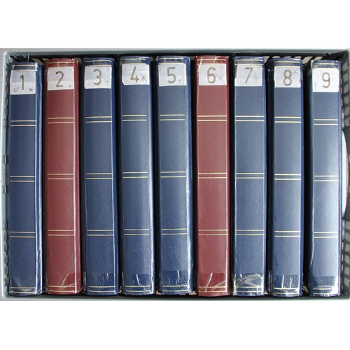 259 - Nine stock books, all world, circa 1950-2010 to include, Aden, Gibraltar and India