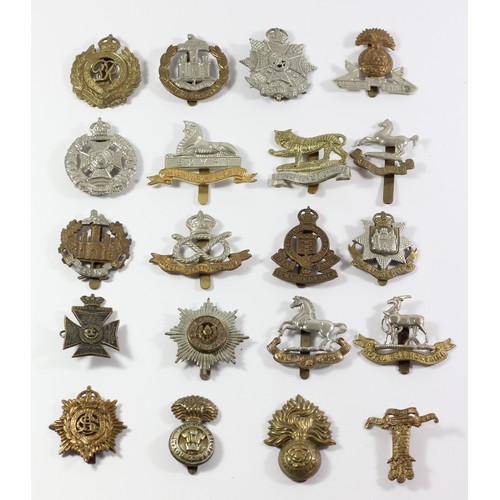 274 - A collection of 20 military cap badges, to include South Staffordshire, Leicestershire and The Kings