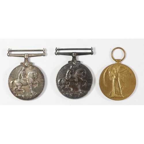 282 - WWI, War medal and Victory medal awarded to 39054 Pte J.J. Parkhouse and War Medal, awarded to 2202 ... 