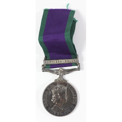 287 - Elizabeth II General Service Medal, bar for Northern Ireland, awarded to 24257968 Gnr. B.P. Hayes R.... 