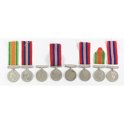 289 - Four boxed WWII War and Defense Medals, addresses in Southport, Kent and Banbury