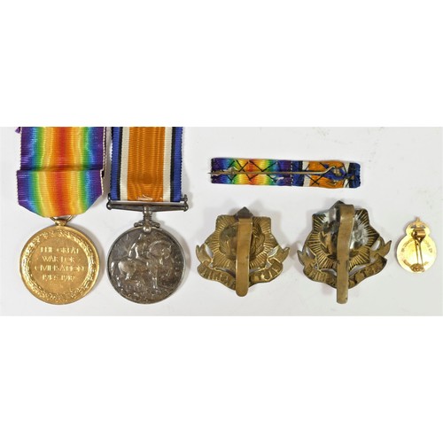 295 - WWI pair, Victory and War, awarded to 57287 Pte E.N. Parrish, W. Yorks R., together with two East Yo... 