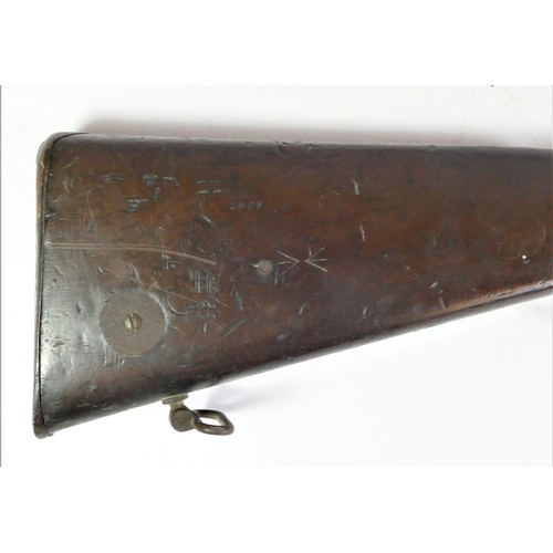 301 - Enfield Martini Henry .577 / 450 artillery carbine MkI, saw cut to breech, with 20.5 inch barrel fit... 