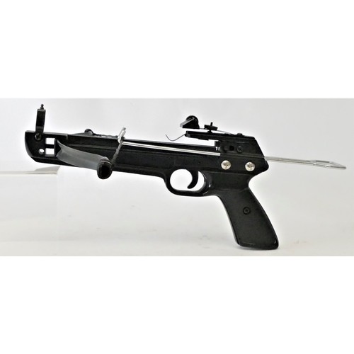 303 - An Armex self-cocking pistol crossbow, boxed, together with two similar crossbows, a collection of 6... 