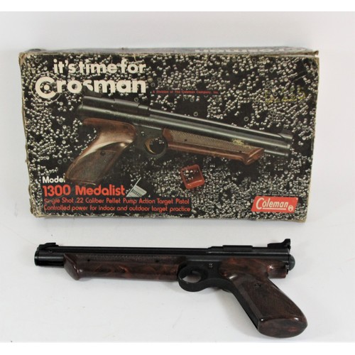 315 - A Crosman Model 1300 Medalist II .22 pump action air pistol, serial number 607621, box