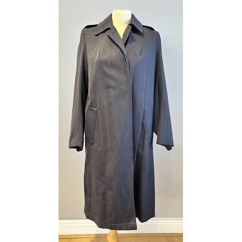 337 - A WRNS ladies great coat, size 2, an overcoat, height 170, bust 92 (2)