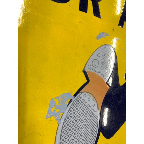 157 - A vitreous enamel single sided Redfern Rubber Heels and Soles advertising sign, 76cm x 51cm