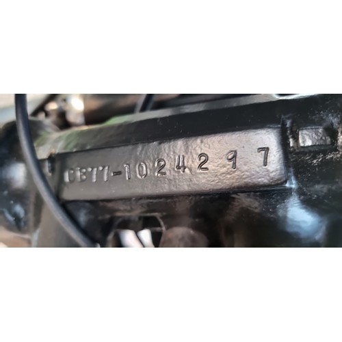 567 - 1966 Honda CB77E parade bike, 305cc. Registration number not registered NOVA 19E128857. Frame number... 