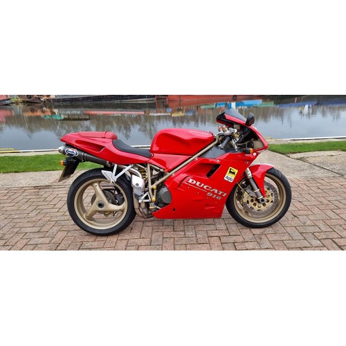 585 - 1997 Ducati 916, 916cc. Registration number P691 DNT. Frame number ZDM916S 008670. Engine number 009... 