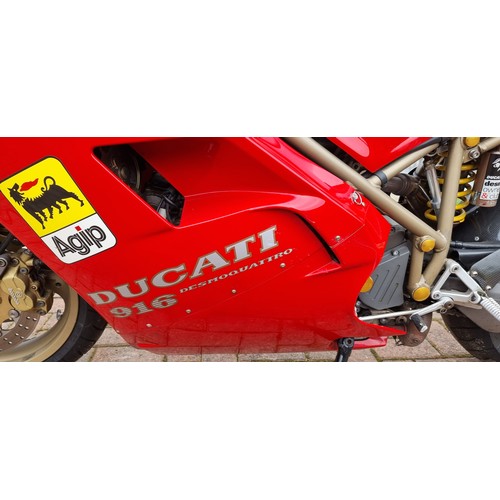 585 - 1997 Ducati 916, 916cc. Registration number P691 DNT. Frame number ZDM916S 008670. Engine number 009... 