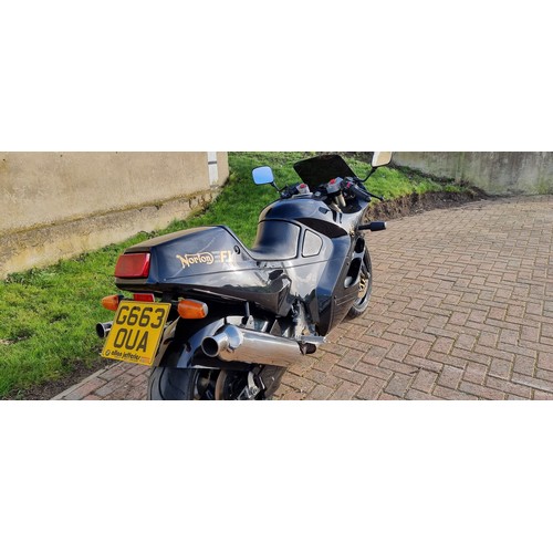 586 - 1990 Norton F1, 588cc. Registration number G663 OUA. Frame number P55 050012. Engine number P55 0500... 