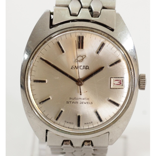 Enicar Star Jewels, a stainless steel date automatic gentleman's