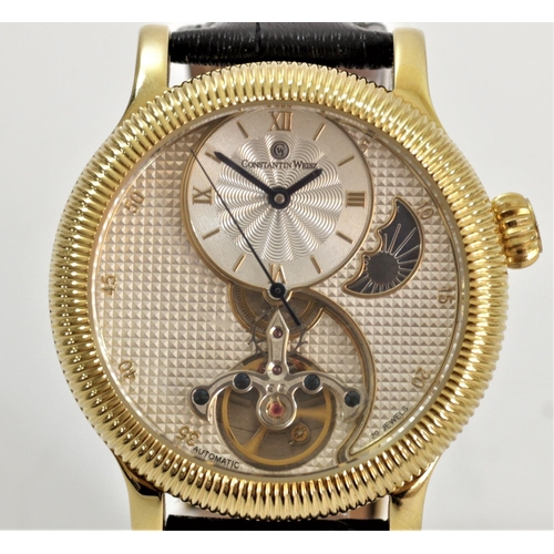 gold plated constantin weisz herrenuhr