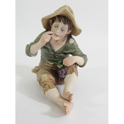 A collection of six Capodimonte bisque figurines to include, a