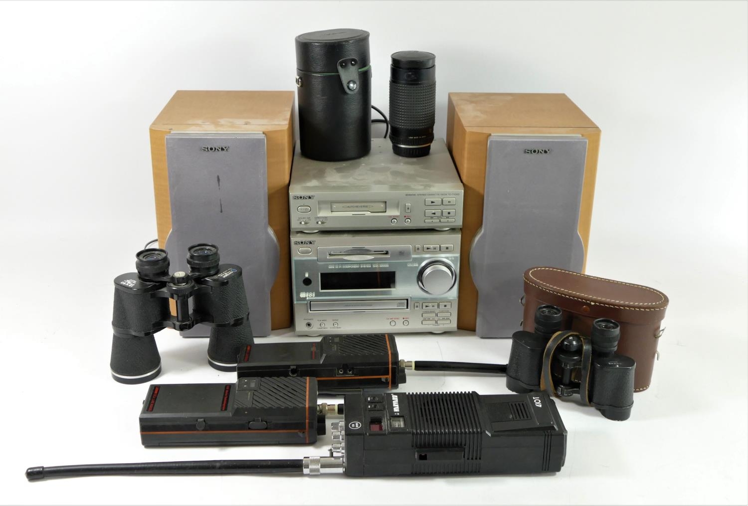 A Sony (DHC-MD333) mini hi-fi, together with a Sony (TC