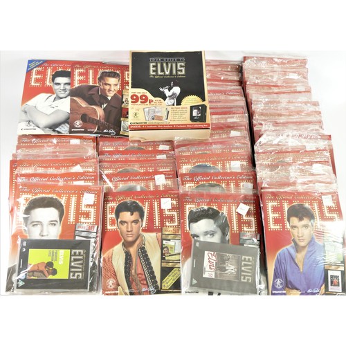 39 - A large collection of Elvis part works magazines, most unopened in plastic, including DVDs and colle... 