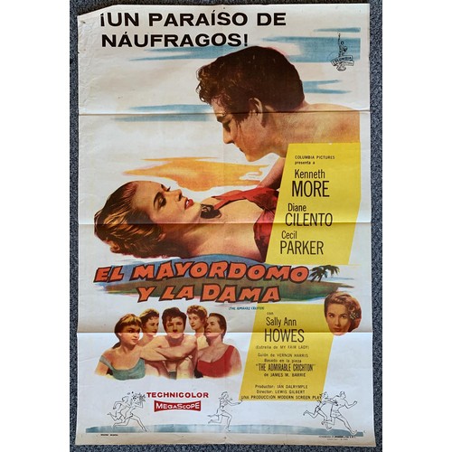 57 - A collection of ten Argentinian film posters, folded, to include The Walls Of Jericho, Farewell Frie... 