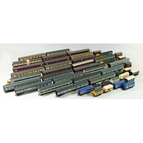 2 - A collection of Hornby and Tri-Ang OO gauge electric model railway to include, coaches, goods wagons... 