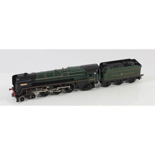 9 - Two Hornby OO gauge locomotives to include, B.R. 4983 Albert Hall locomotive & tender, and Standard ... 