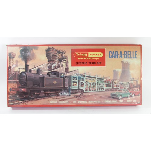 20 - A Tri-Ang OO gauge Car-A-Belle electric model railway set to include, locomotive, 11 cars, transport... 