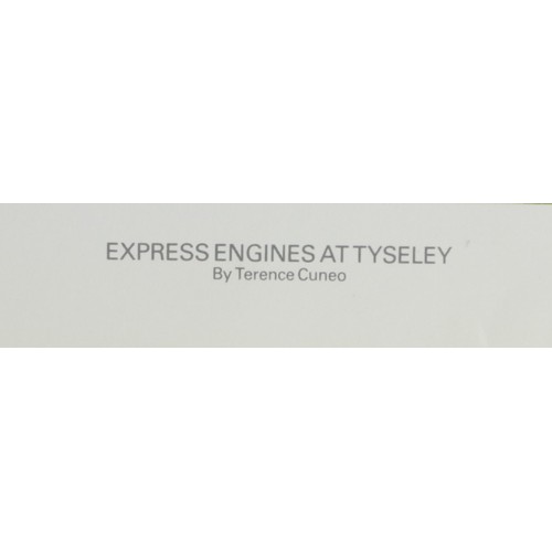 36 - A collection of five photographic railway prints to include, Night King and Express Engines at Tysel... 