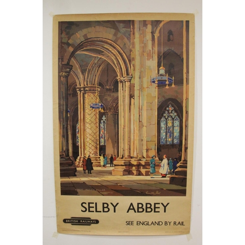 41 - A British Railways (North Eastern Region 1956) See England by rail advertising poster of Selby Abbey... 