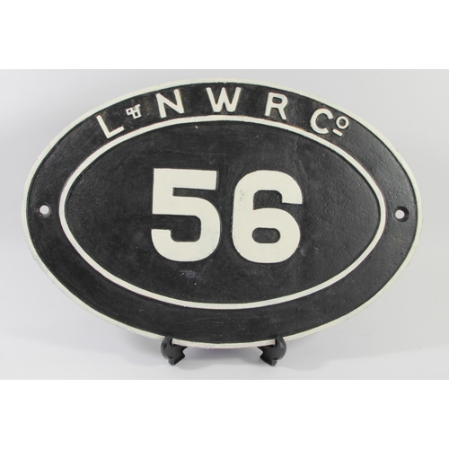 75 - An oval cast-iron bridge plate, L.&N.W.R Co. 56