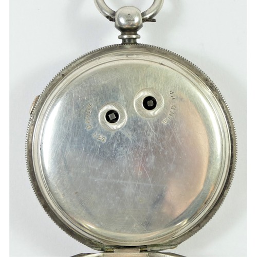 87 - Max Cohen Manchester, a silver open face centre seconds chronograph, Chester 1884, 57mm.