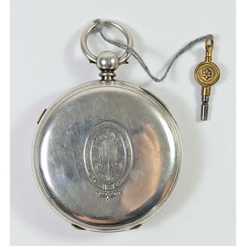 88 - G. Scott, Waterfoot (Lancashire), a silver open face centre seconds chronograph Chester 1887, inscri... 
