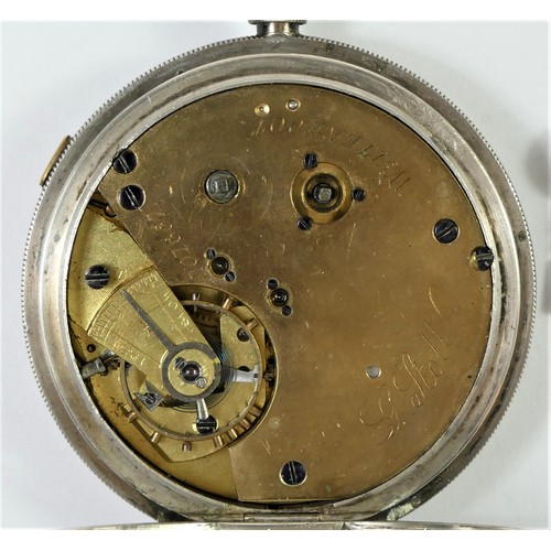 88 - G. Scott, Waterfoot (Lancashire), a silver open face centre seconds chronograph Chester 1887, inscri... 