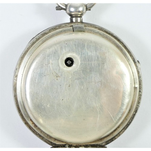 89 - American Watch Co, Waltham, Mass, a silvered dial open face keywind pocket watch, Birmingham 1894, 5... 