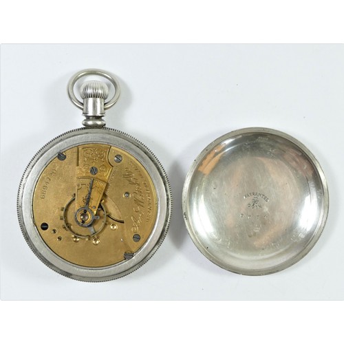 90 - American Watch Co, Waltham, Mass a coin silver, screw back keyless wind open face pocket watch numbe... 