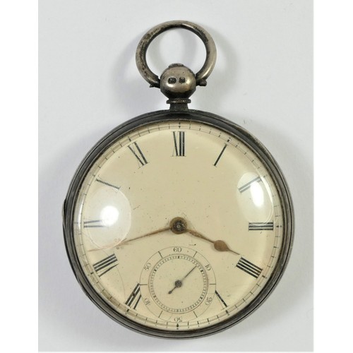 92 - E Clayton, Castleford, a silver open face keywind fusee pocket watch, London 1866 51mm.