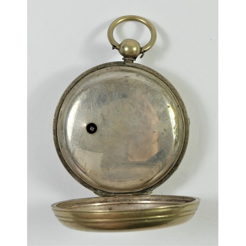 93 - Thomas Gammon, Hereford, a silver plate open face verge pocket watch, movement number 73027, 48mm, n... 