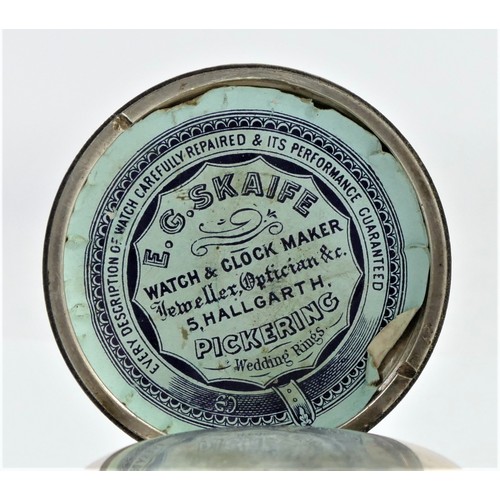 94 - J Bradshaw, Manchester, a silver open face verge pocket watch, later case London 1872, 48mm.