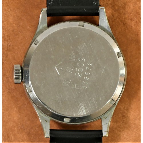 102 - Vertex, British Military issue Dirty Dozen gentleman's wristwatch, circa 1940s, signed black dial wi... 