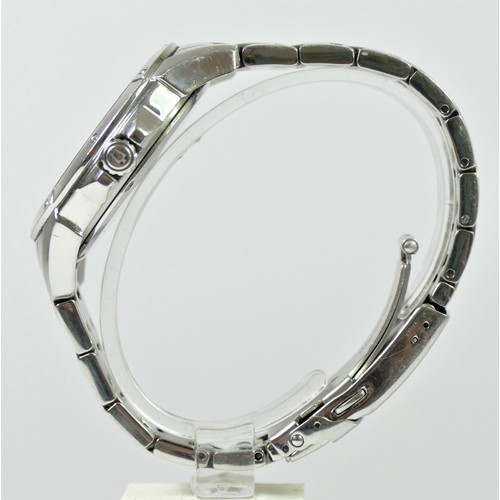 106 - Bulova 96C107, a stainless steel quartz multi dial gentleman's wristwatch, black dial, original brac... 