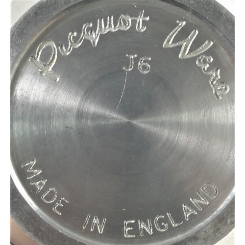 182 - A Picquot Ware magnesium-aluminium alloy five piece tea service, mid 19th century, comprising tea po... 