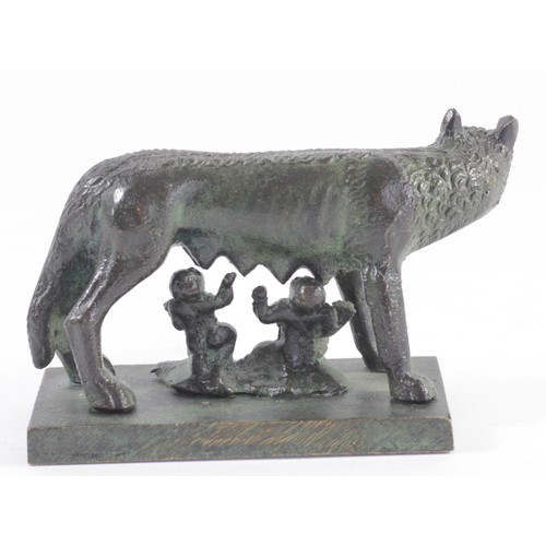 209 - After the Antique, a bronze The Capitoline Wolf, late 19th/early 20th century, the she-wolf suckling... 