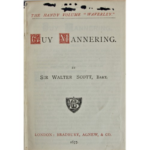 216 - Scott, Sir Walter. Waverley Novels. Handy Volume Edition 1877. 29 volumes of 32. Cloth, heads of spi... 