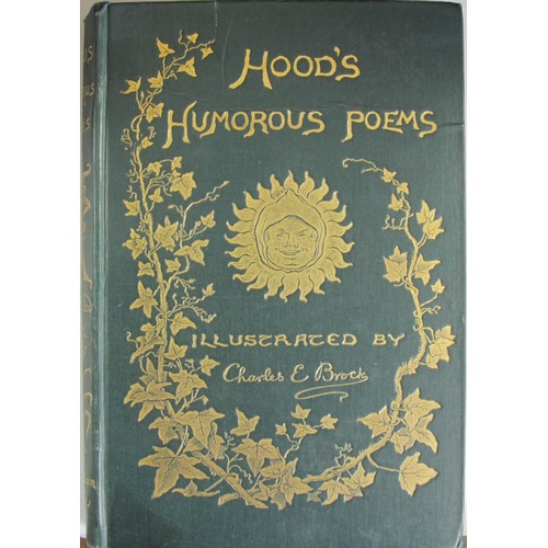 221 - Hood, Thomas. Humorous Poems.Illustrated by C.E Brock. Macmillan 1839 with further decorative cloth ... 