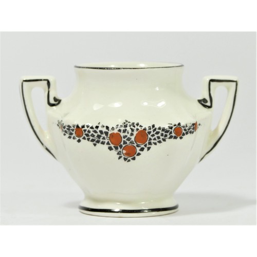 245 - A Crown Ducal Art Deco Orange Tree (A1211) pattern part breakfast service to include, four egg cups ... 