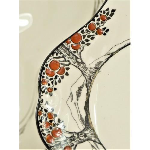 246 - A Crown Ducal Art Deco Orange Tree (A1211) pattern part dinner service to include, large serving dis... 