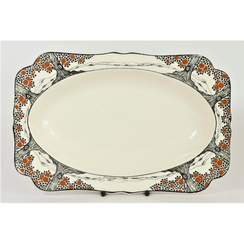 246 - A Crown Ducal Art Deco Orange Tree (A1211) pattern part dinner service to include, large serving dis... 