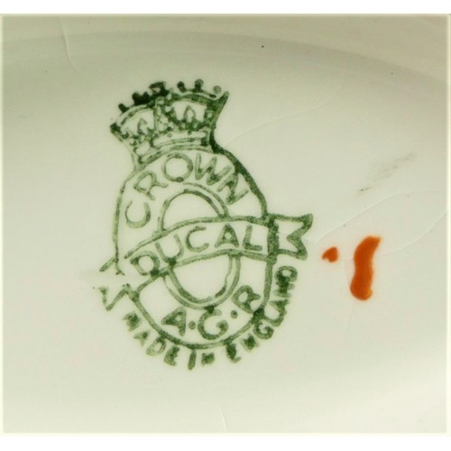 246 - A Crown Ducal Art Deco Orange Tree (A1211) pattern part dinner service to include, large serving dis... 