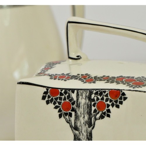 247 - A Crown Ducal Art Deco Orange Tree (A1211) pattern part breakfast service to include, coffee pot (19... 