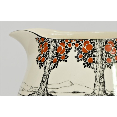 248 - Four Crown Ducal Art Deco Orange Tree (A1211) pattern graduated jugs, 11 x 20, 10 x 18, 9 x 16, 8 x ... 