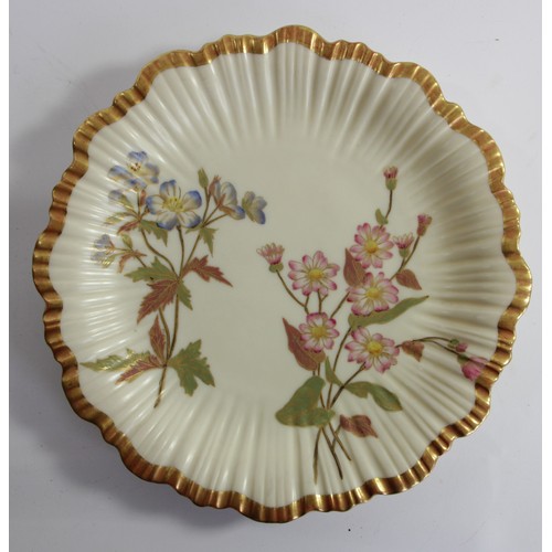 258 - John Rose & Co., Coalbrookdale, Shropshire, an early 19th century dessert plate, gilt border, armori... 